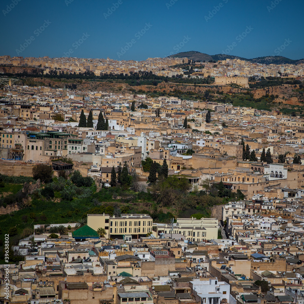 Panorama detail of the Fes (Fez), Morocco (1)