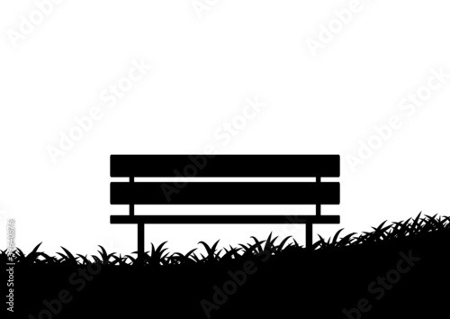 Silhouette of bench
