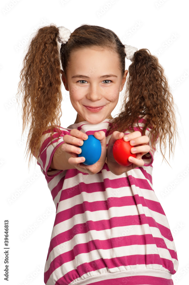 Girl with eggs Girl with eggs