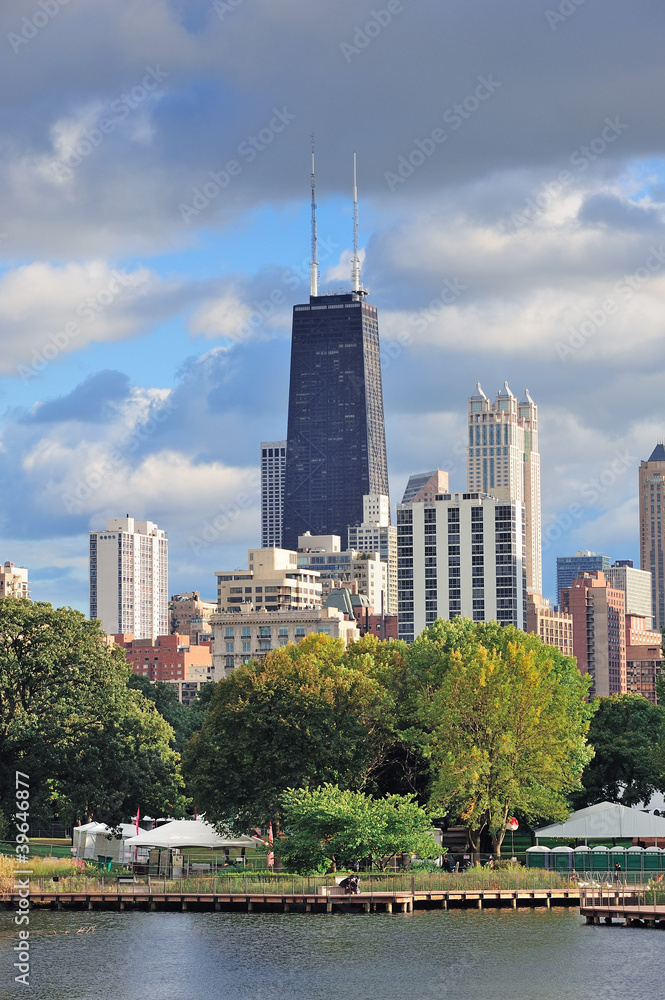 Naklejka premium Chicago skyline