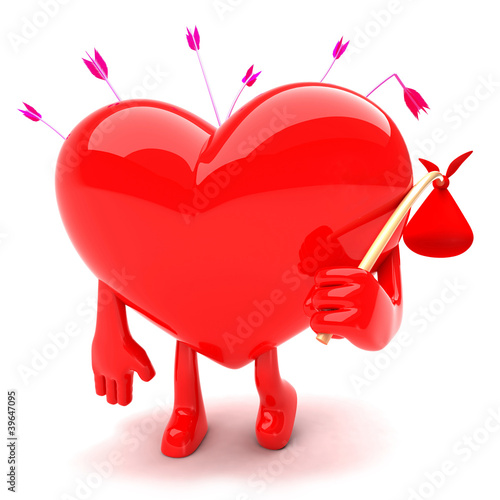 Obraz na płótnie Heart shaped mascot