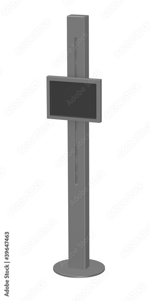3d render of terminal with screen 3d render of terminal with screen