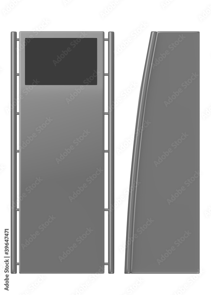 3d render of terminal with screen 3d render of terminal with screen