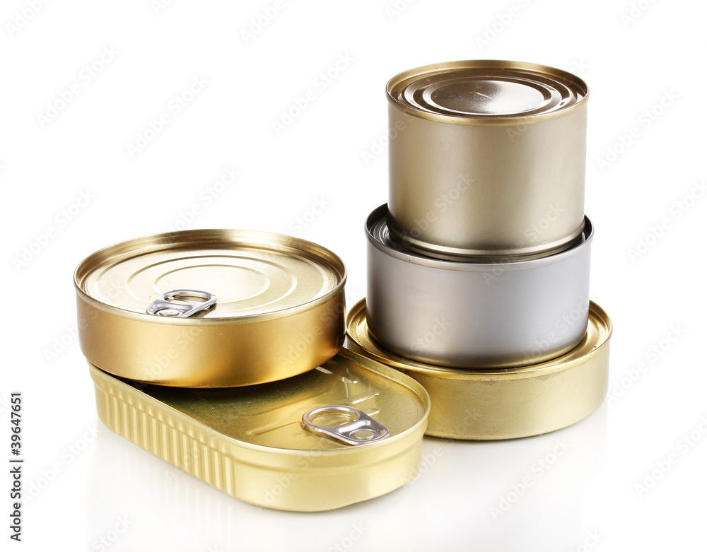 Tin cans isolated on white Tin cans isolated on white