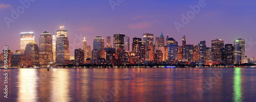 New York City Manhattan dusk panorama