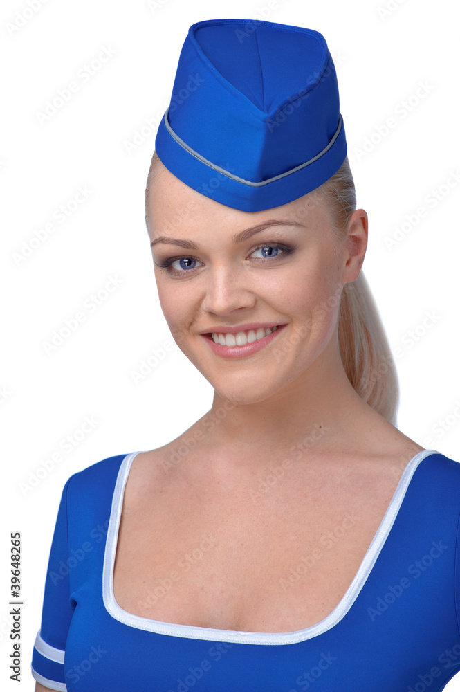 Young beautiful air hostess Young beautiful air hostess