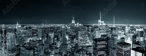 New York City Manhattan skyline at night #39648256