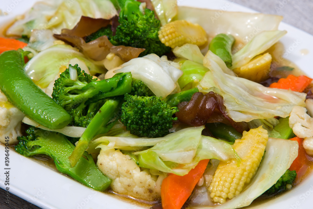 Broccoli salad with carrot and mushrooms Broccoli salad with carrot and mushrooms