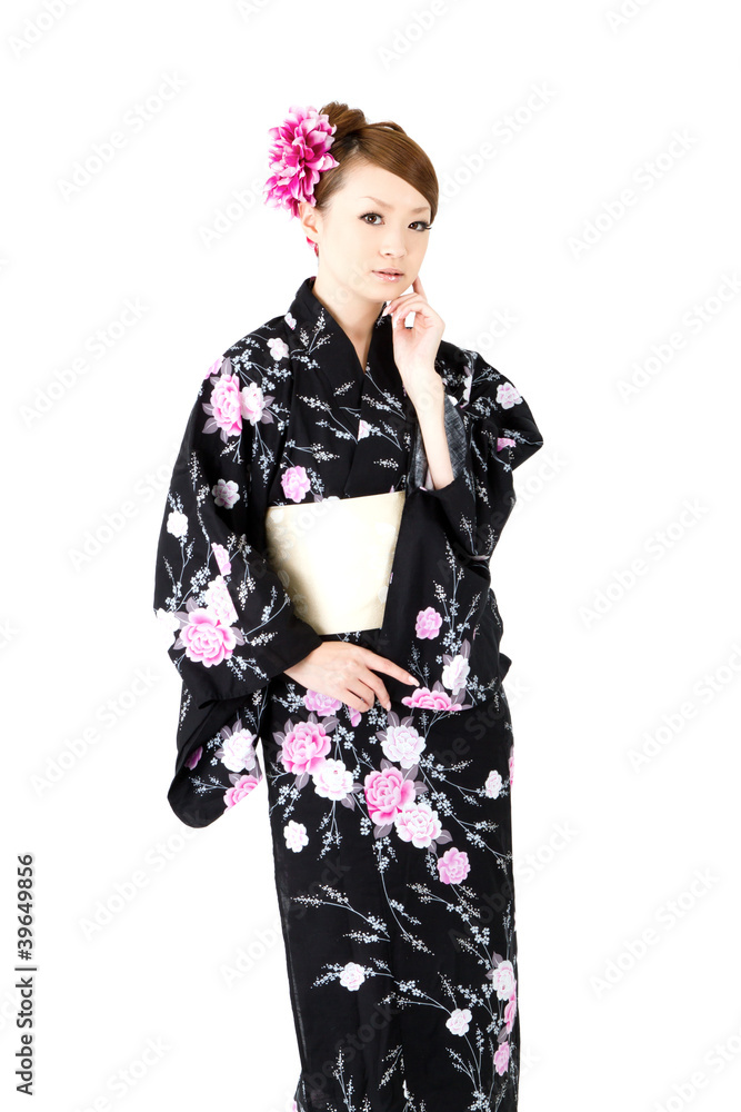 Beautiful young woman In the kimono