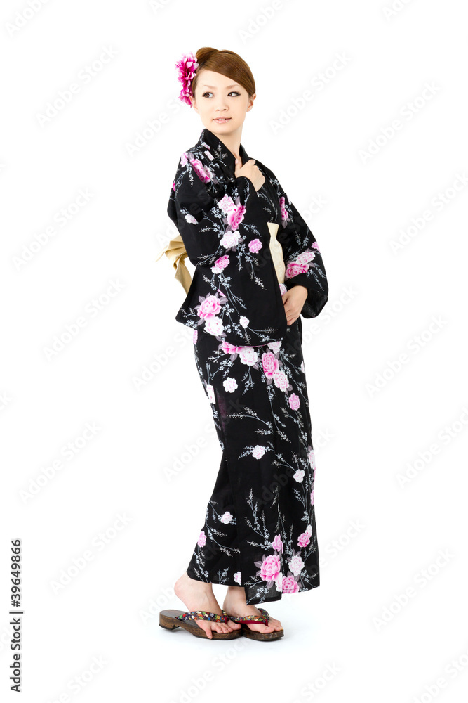 Beautiful young woman In the kimono