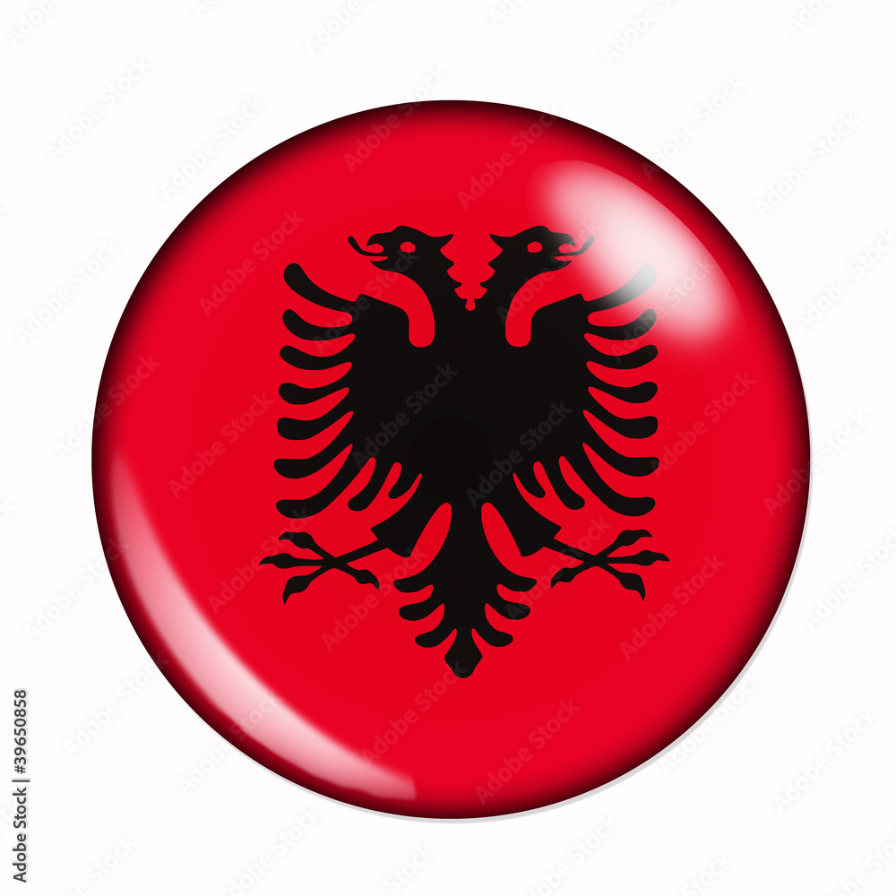 Button flag of Albania Button flag of Albania
