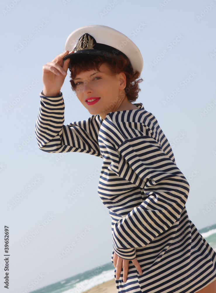 Sexy young beautiful girl in the sea shirt Sexy young beautiful girl in the sea shirt