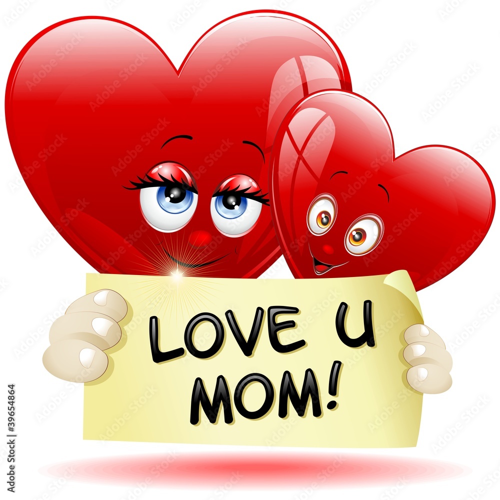 Festa della Mamma-Cuori Cartoon-Love You Mom Hearts Message Stock Vector | Adobe Stock Festa della Mamma-Cuori Cartoon-Love You Mom Hearts Message Stock Vector | Adobe Stock