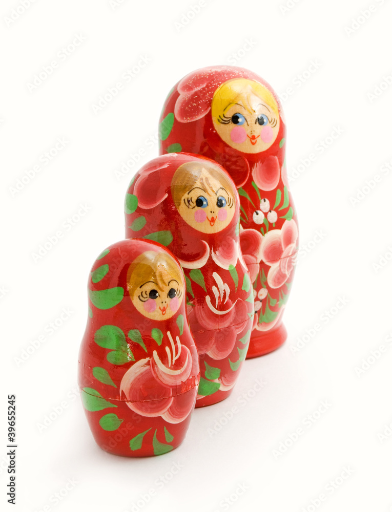 family of wooden toys