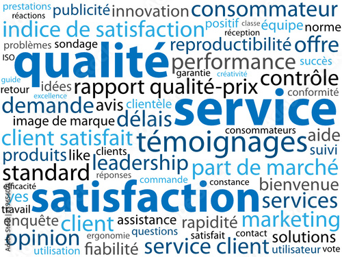 Nuage de Tags SATISFACTION - SERVICE - QUALITE (garantie client)