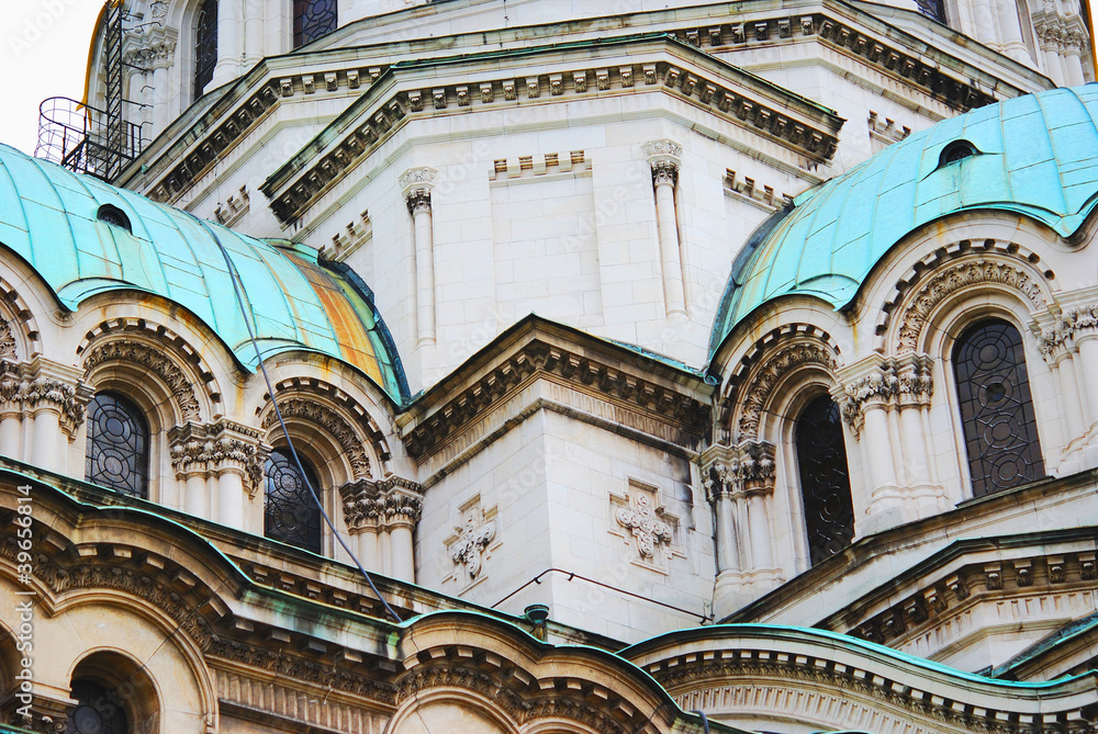 Detail of the St. Alexander Nevsky Cathedral, a Bulgarian