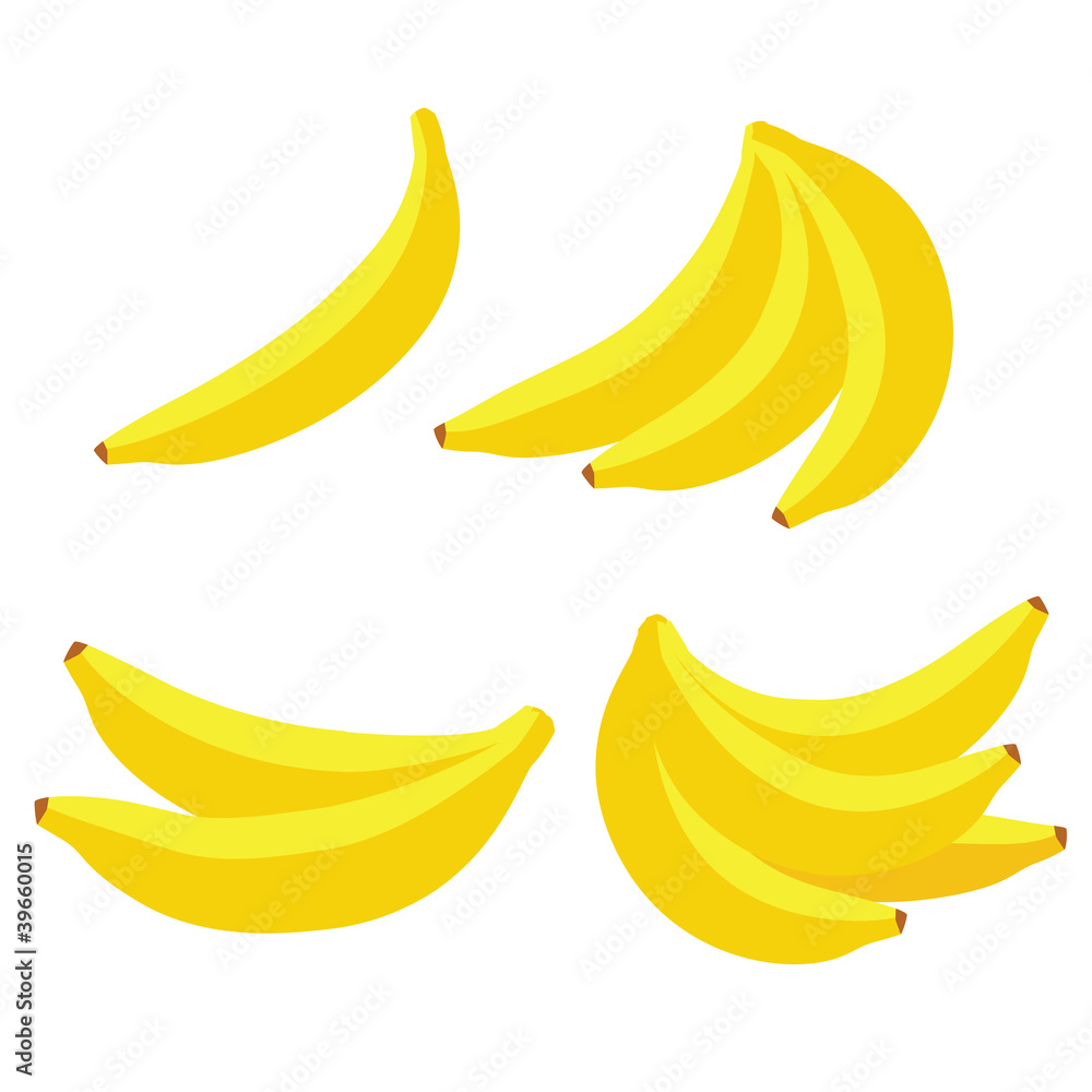 vector bananas on white background vector bananas on white background
