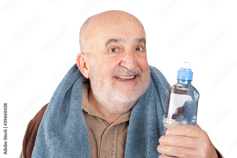 senior man after excercise senior man after excercise