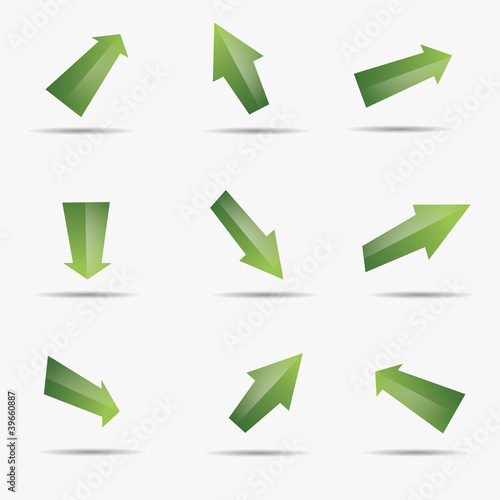 pfeil richtung 3d navigation weg glossy auskunft set icon