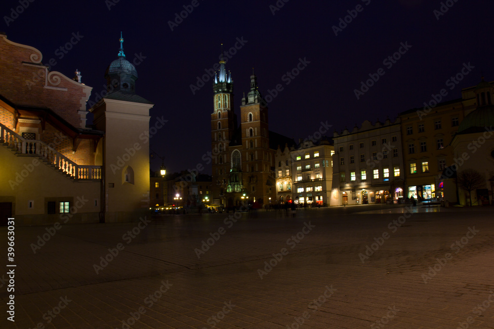 Market square at Krakow, Poland