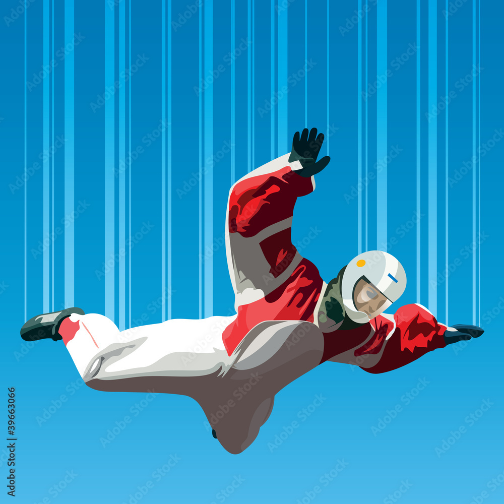 Photography Poster Skydiver falling through the air | Wall Art