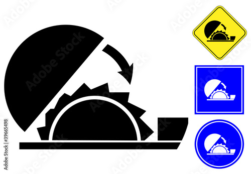 Advisory Sign Circular Saw