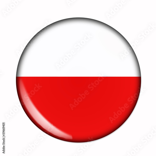 Button flag of Poland