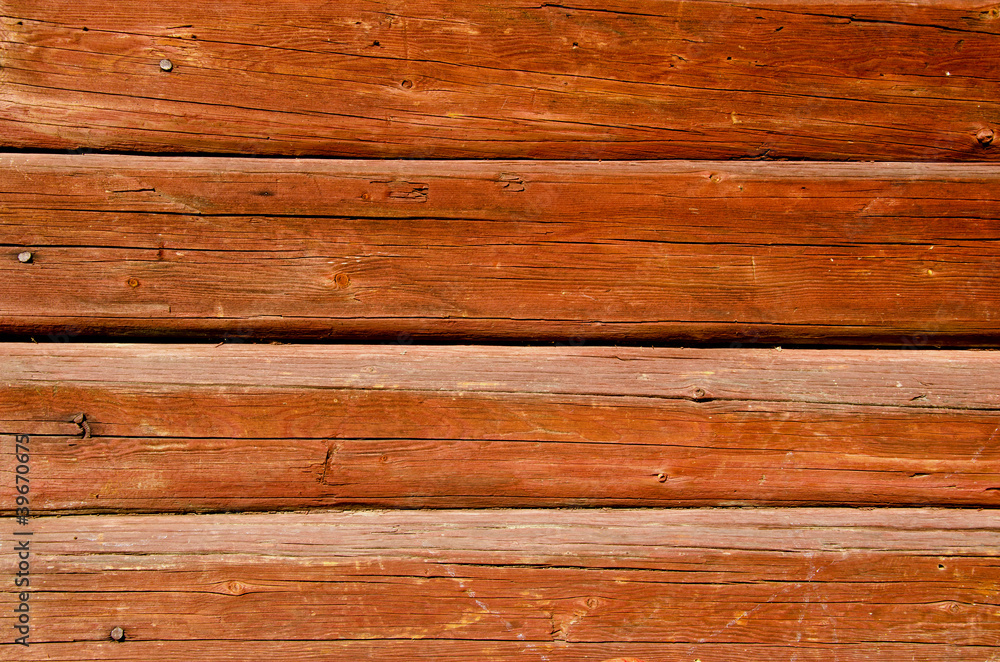 Background of shaved log wall rusty nail heads Background of shaved log wall rusty nail heads