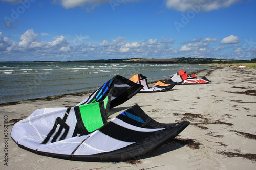kites on beach