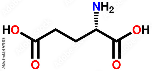 Amino acid glutamic acid structural formula