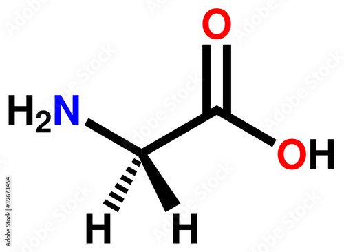 Amino acid glycine structural formula