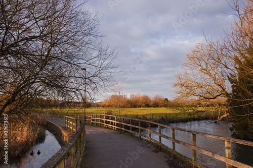 The river nadder and Town Path in Salisbury © julianelliott