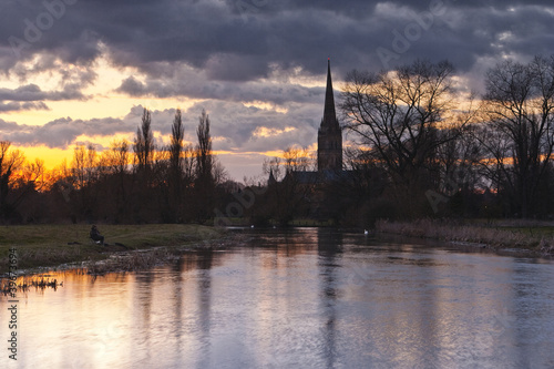 Salisbury cathedral and the water meadows