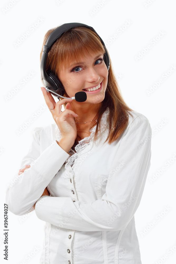 Support phone operator in headset Support phone operator in headset