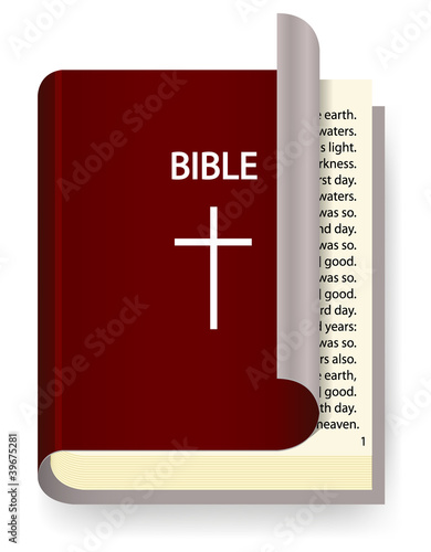 Vector Holy Bible isolated on white