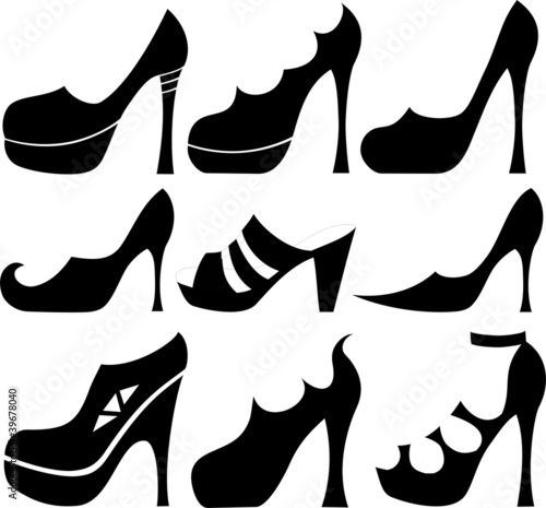 Shoes vector set