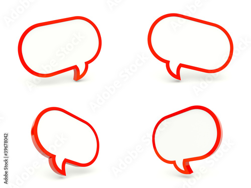 Speech bubbles isolated on white
