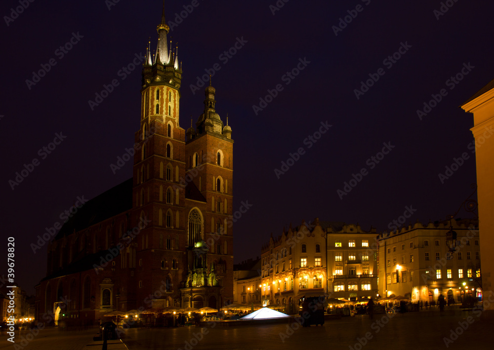 Market square at Krakow, Poland