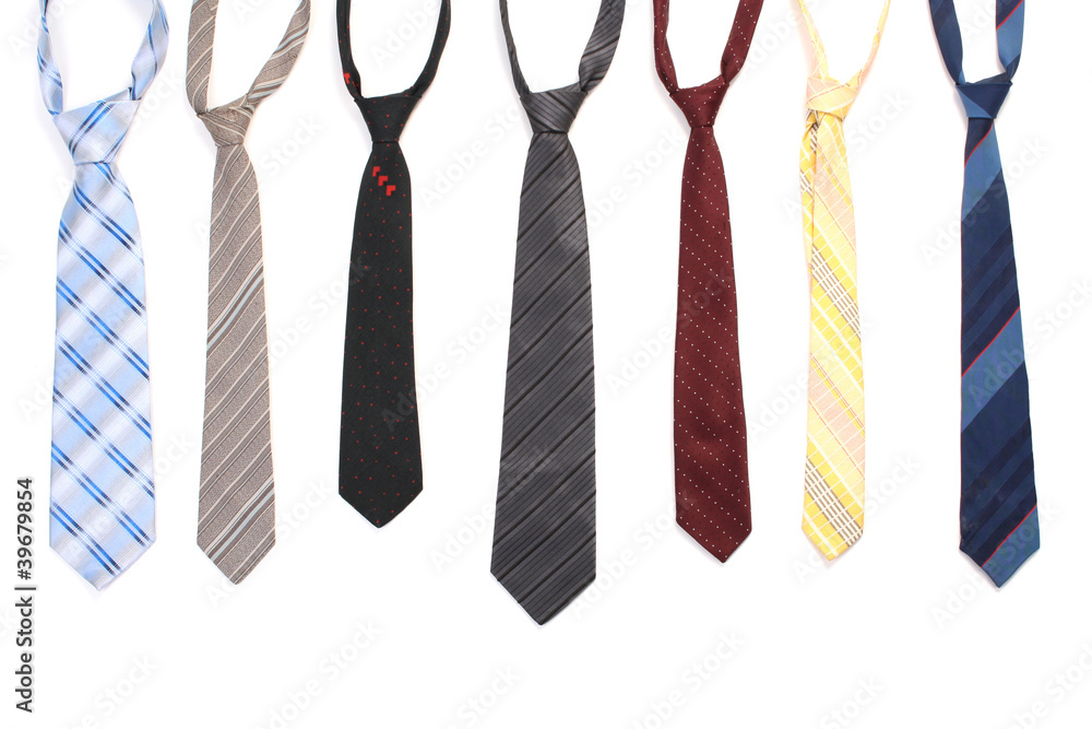 ties isolated on white ties isolated on white