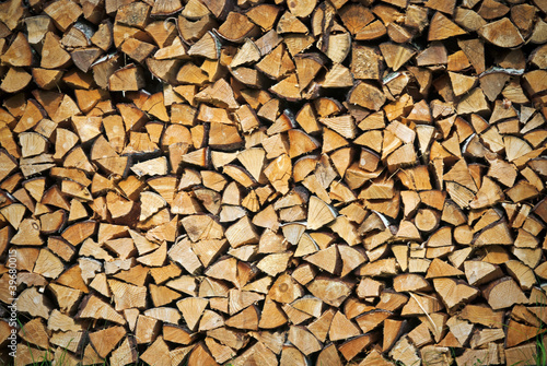 stack of split firewood