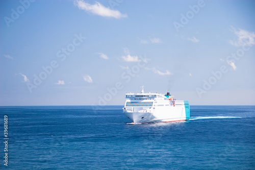 Ferry at the mediterranean sea