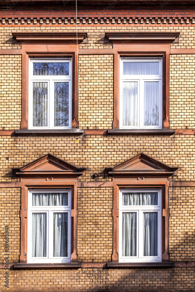 Fototapeta premium facade of an old house with window