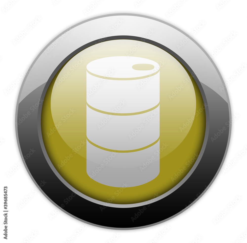 Yellow Metallic Orb Button 