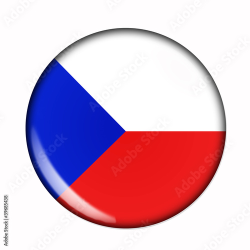 Button flag of Czech