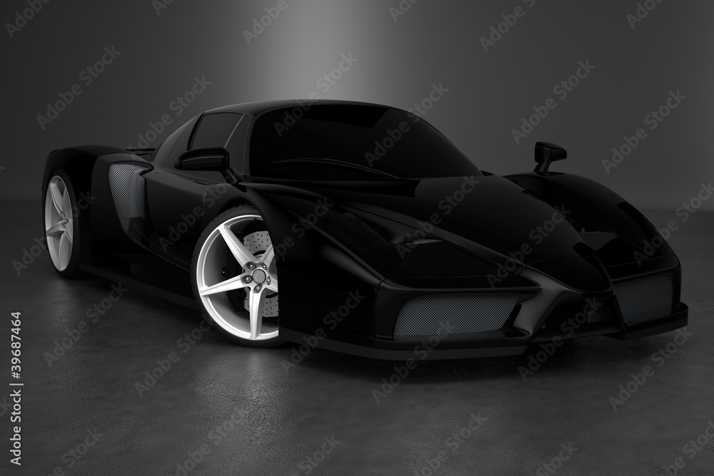 Black supercar