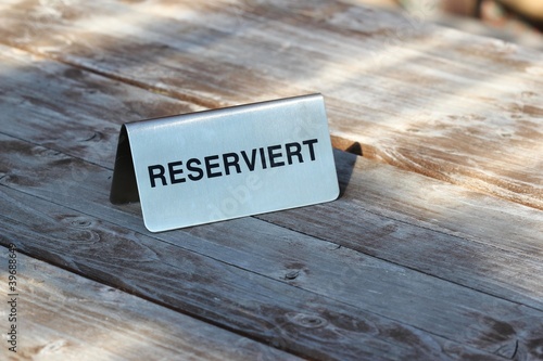 reserviert-schild alu IV