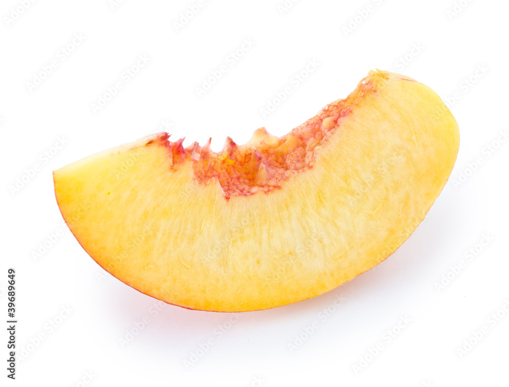 Slice of a nectarine fruit Slice of a nectarine fruit