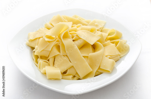 Tagliatelle on a plate