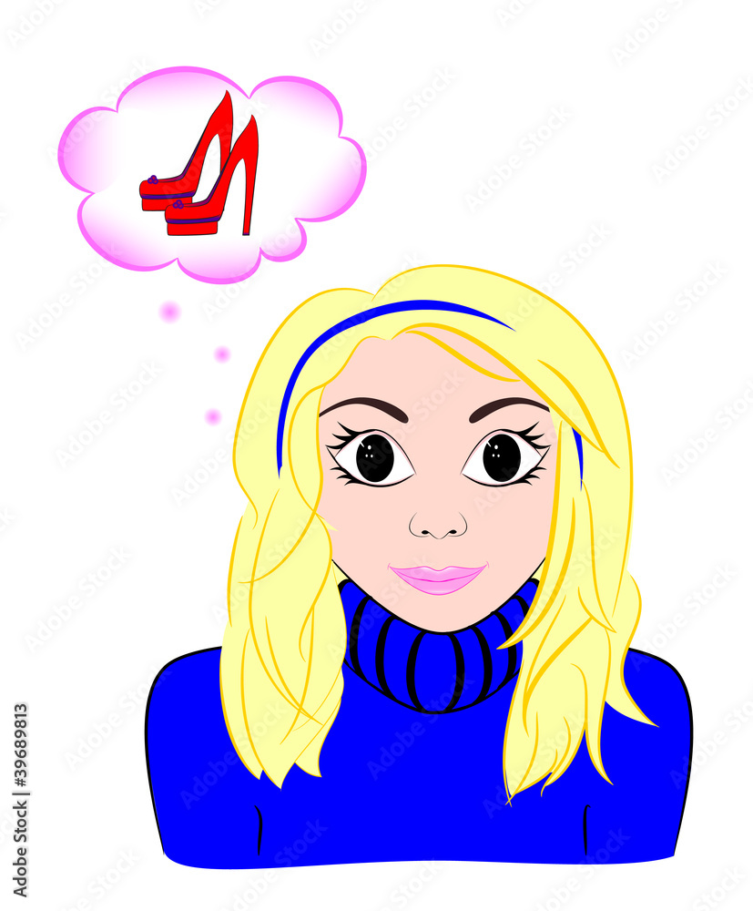 girl dreams about shoes