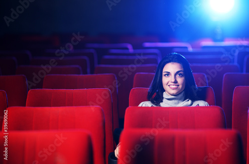 watching a movie at the cinema